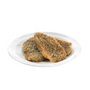 Oat battered Baltic herring fillet pre baked ap120g/5kg frozen 06406600220222