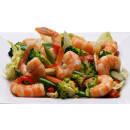 Warm water prawns 41-50/1kg with tail peeled cooked frozen