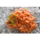 ASC Cold smoked salmon shredded 5kg frozen 08719075089200