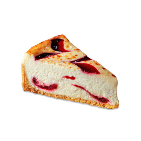 Raspberry-whitechocolate cheesecake 14 pieces 2x2,47kg frozen 00749017012551