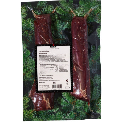 Reindeer tenderloin ap350g/~3,15kg/box frozen 02358486700005