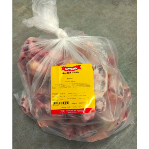 Beef tail cut 5kg frozen 02370801800009
