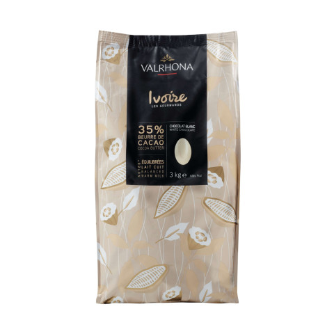 Ivoire 35% white chocolate bean 3x3kg 03395321046606