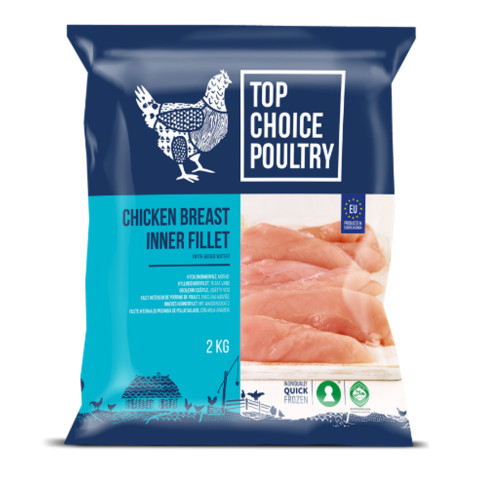 Salted chicken Inner fillet (89%) un-cal. 5x2kg bag/box IQF LT 04770513126431