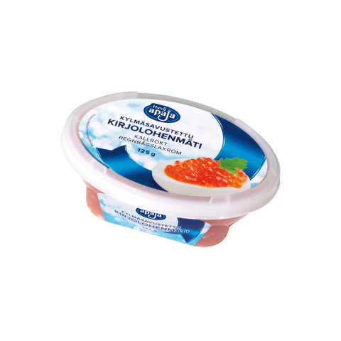 Cold smoked rainbow trout roe 125g/1kg frozen 06406608104418