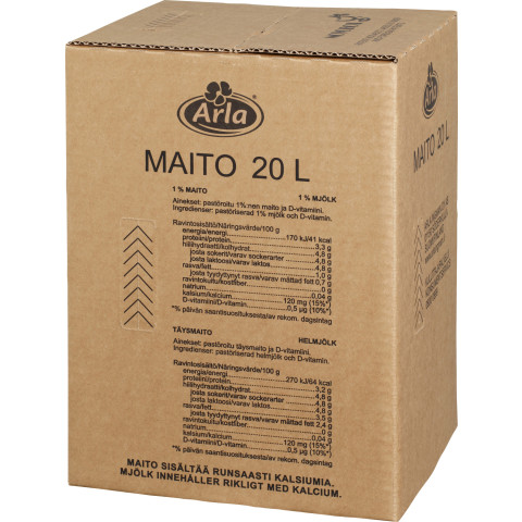 Semi-skimmed milk novobox 20l 06413300100518