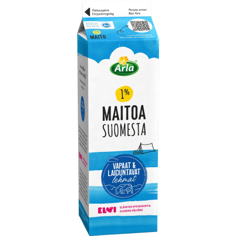 1% Milk Finland 5x1l 06413300810202