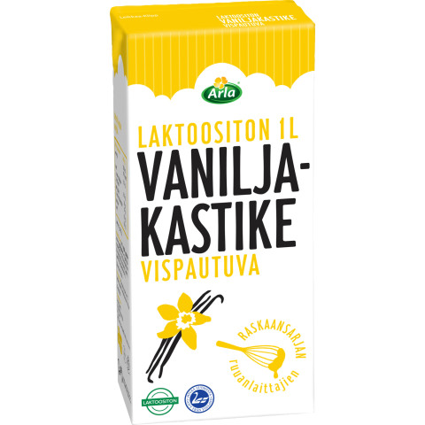 Vanilla sauce lactose-free 12x1l, UHT 06413300918496