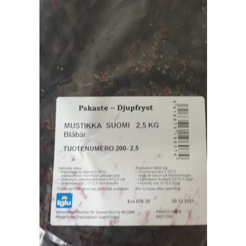 Blueberry domestic 2x2,5kg frozen 06418675196074