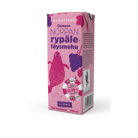 Saimaannorppa Organic Grapejuice 18x200ml 06430032801759
