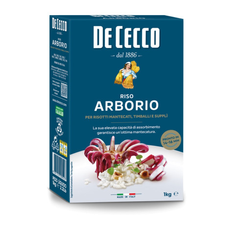 De Cecco Arborio rice 12x1kg 08001250008503
