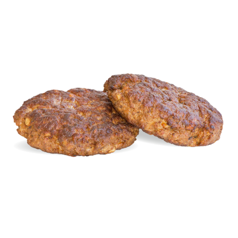 Minced patty with bacon fried ap140g/5,6kg frozen 06406600230788