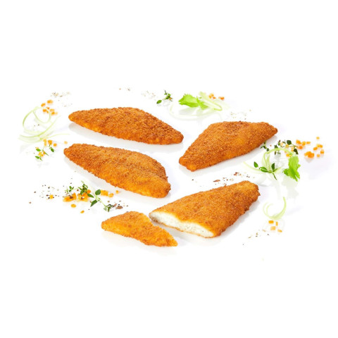 MSC Breaded yellow tail flounder/yellowfin sole fillet 100-130g/5kg pre-fried frozen 05740301206361