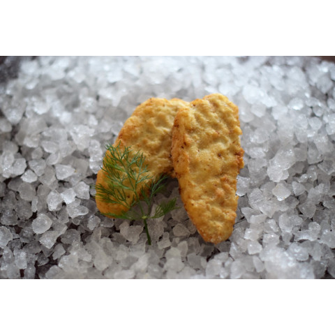 Cod fillet tempura breaded ap120g-160g/5kg frozen 08719075083918