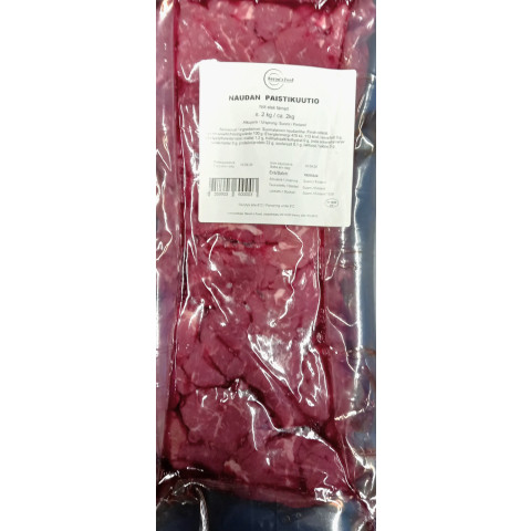 Naudan paistikuutio 2kg/vac tuore 02358603600003