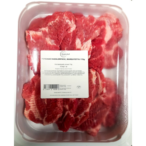 Porsaan kasslerpihvi mureutettu 10x170g tuore 02358604400008