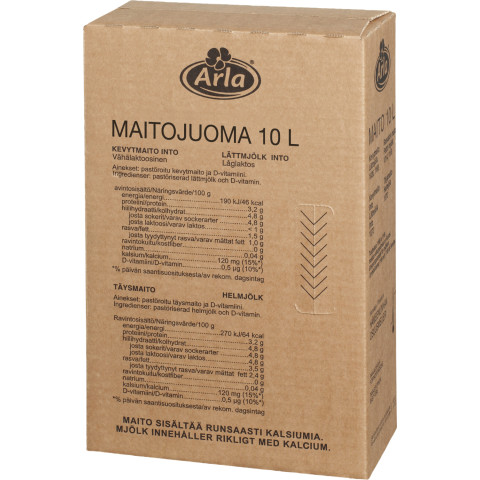 Kevytmaitojuoma laktoositon 10l novobox 06413300017656