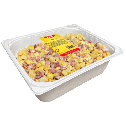Pyttipanna potatis60% kött30% lök10% ca. 2,5kg fryst 02388072000004