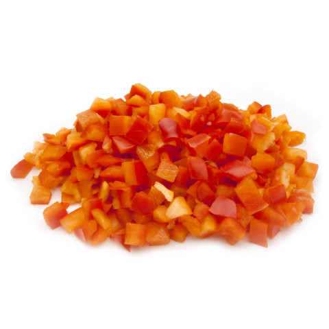 Paprika röd i tärningar 10x10mm 2kg 06416124754004