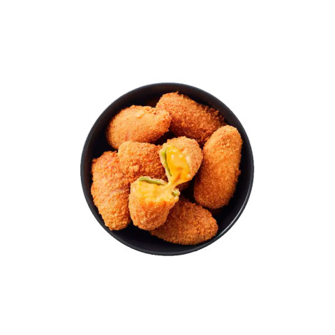 Halv grön jalapeno med cheddarfyllning 6x1kg fryst 03256830009950